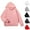 Pink, variant on ATOGUTA Girls Hoodies Size 2T-12 Thick Warm Long Sleeve Sweatshirt Cute Pullovers Tops Navy