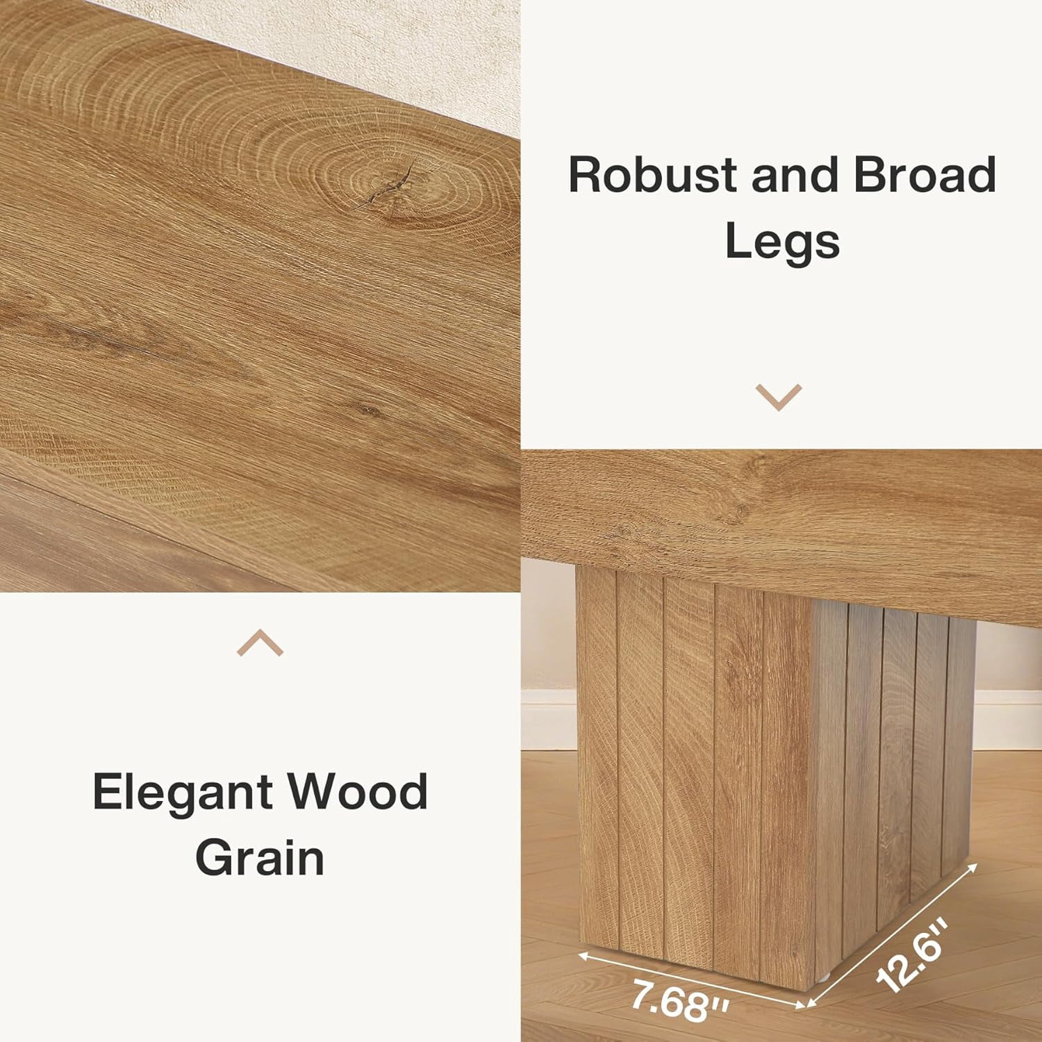 Tribesigns 55" TV Stand, Light Wood Low TV Consoles, Entertainment Center for TVs up to 55 Inch