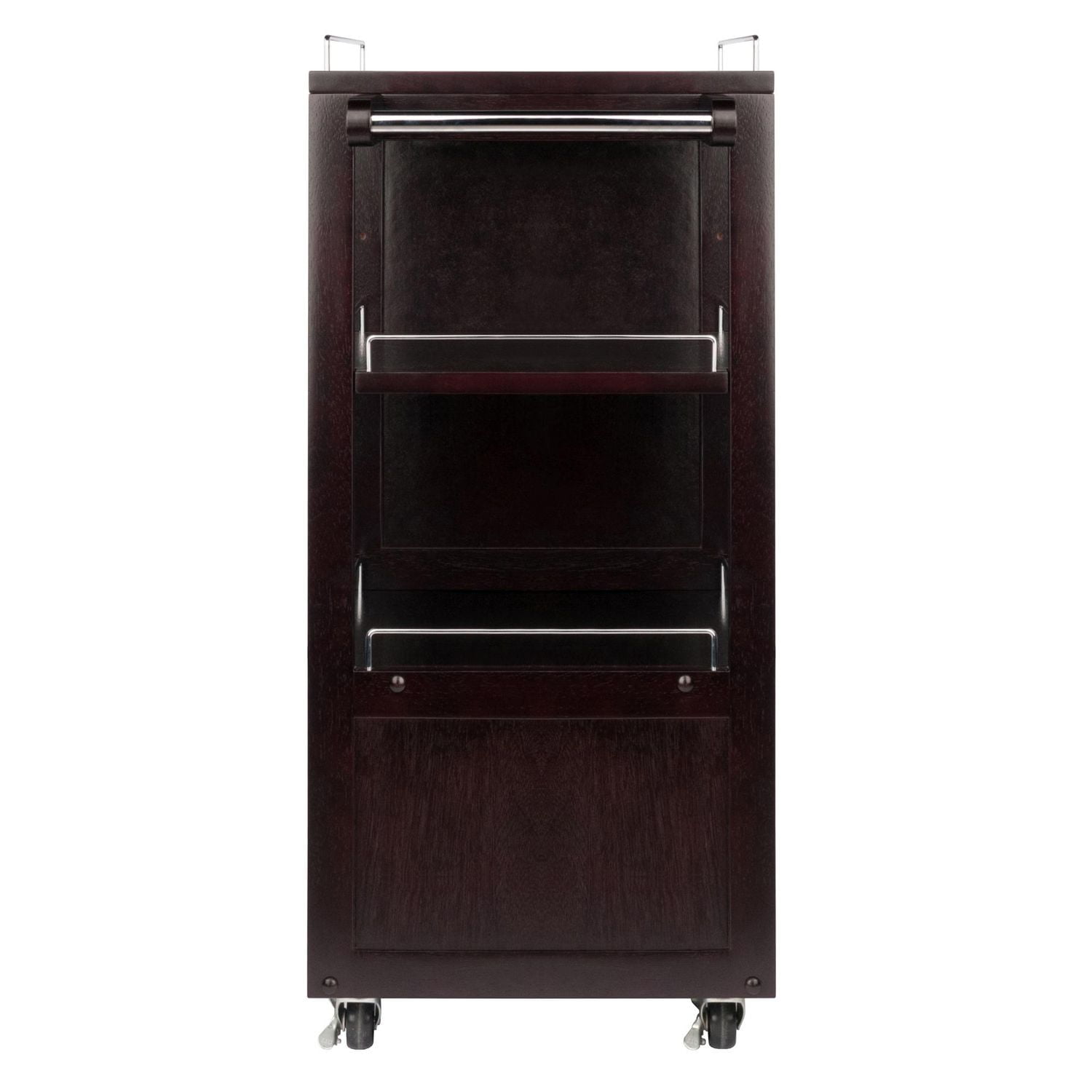 Winsome Galen Entertainment Cart with Serving Tray in Espresso Finish -92430