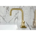 thumbnail image 4 of Kingston Brass KS6647KNL Knurled Double-Handle 3-Hole Deck Mount 4-Inch Centerset Bathroom Faucet with Brass Pop-Up in Brushed Brass, 4 of 8