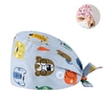 thumbnail image 1 of Gorro quirúrgico Gorro esmerilado Gorro quirúrgico de algodón puro para mujer Gorro de enfermera estampado con lazo Gorro de trabajo dental y odontológico para hombre con hebilla nueva, 1 of 5