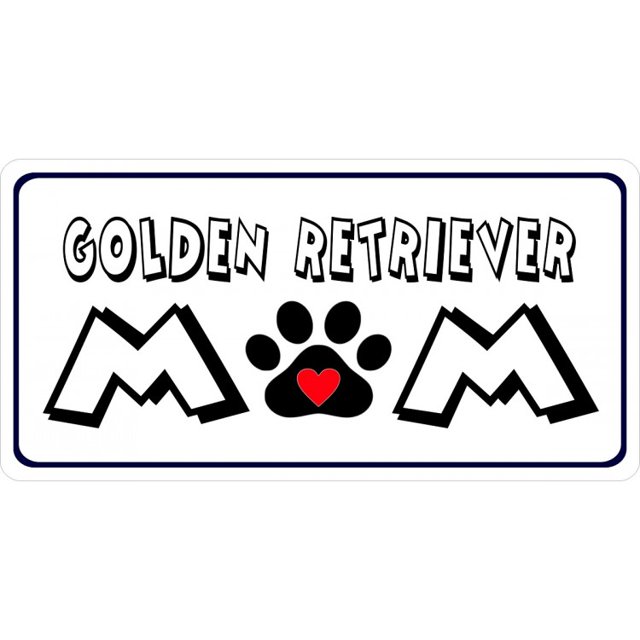 Golden Retriever Mom Photo License Plate