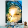thumbnail image 1 of Designart - Colored Ocean Waves Falling Down II - Modern Seashore Canvas Art, 1 of 1