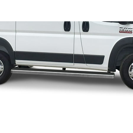 2014-2019 Dodge PROMASTER VAN 118  WHEEL BASE (FULL SIZE) (Driver 31 /Passenger 75 ) 3 doors Hairline Finish iStep 5 Inch Van Door to Door sidestep