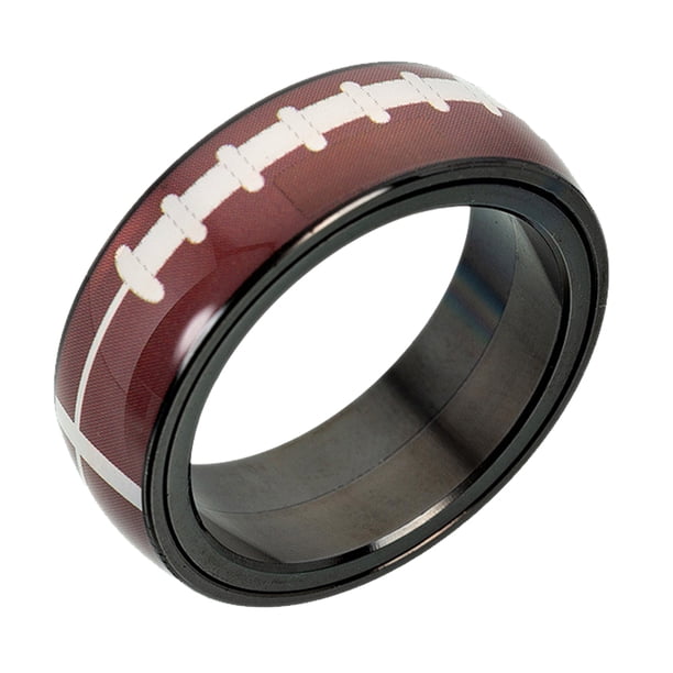 Anillo giratorio de 8mm de ancho para hombres y mujeres, anillo giratorio con diseño de fútbol y baloncesto, banda de boda genial, suministros para recuerdos de fiesta de fútbol de la Copa Mundial