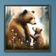thumbnail image 1 of Cuadros Decorativos 5D bricolaje taladro redondo completo diamante pintura oso kit decoración del hogar arte artesanía (4) Wdftyju embutido en tela, 1 of 1