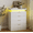 White, variant on Pusnapku Fluted 4 Drawers Dresser, 38" Tall Modern Chest of Drawers with Power Outlet,LED Light, Vertical Wood Storage Dresser for Living Room,Bedroom