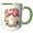 Green/White, variant on 3drose, Pretty Pink Peony Floral Monogram Initial G, 11oz Mug