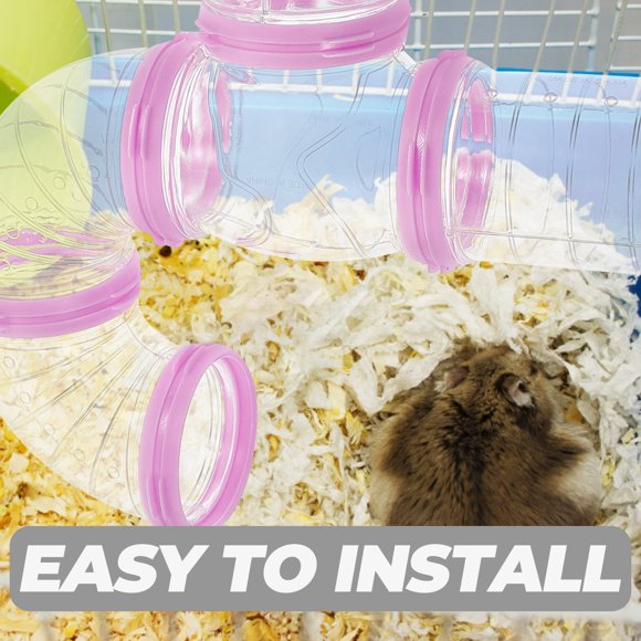 FOMIYES 2Jgo Externa Para Jaula De Hámster Con Plásticos Transparentes Para Más Diversión