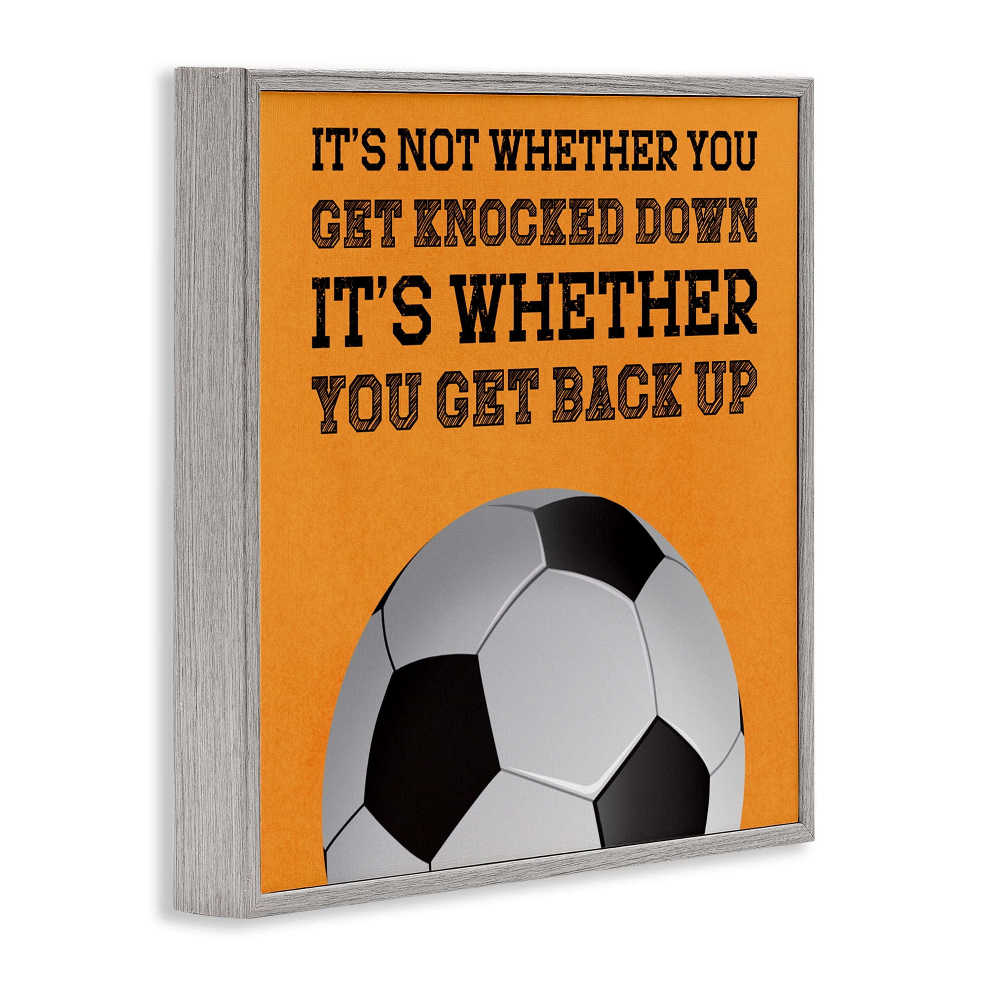Whether You Get Back Up Gray Framed Giclee Art, design by Marcus Prime