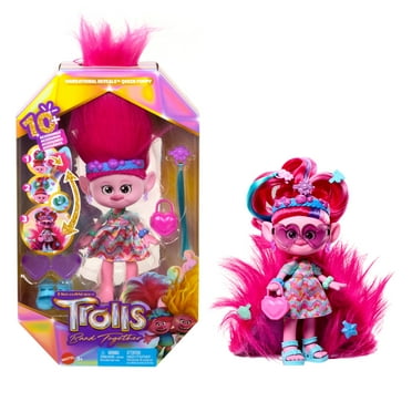 DreamWorks Trolls Band Together Hairsational Reveals Queen Poppy Fashion Doll & 10  Accessories
