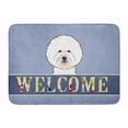 thumbnail image 1 of Carolines Treasures BB1403RUG Bichon Frise Welcome Machine Washable Memory Foam Mat, 1 of 4