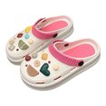 thumbnail image 2 of Zapatos de playa huecos con punta cerrada, suela gruesa, antideslizantes, suaves y lindas, sandalias con agujeros para mujer para verano, blanco, talla 38 39, 2 of 8