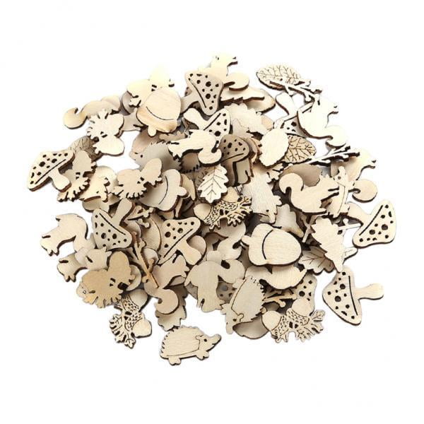 Paquete de 50 Rebanadas de Madera BLESIY para Manualidades DIY en Blanco