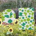 thumbnail image 2 of SKYSONIC Patrick's Day Pattern with Green Clover Leaves Double-Sided Printed Garden House Sports Flag-12x18(in)-Polyester Decorative Flags for Courtyard Garden Flowerpot, 2 of 6