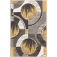 thumbnail image 2 of Well Woven Sunburst Gold, Light Gray, Charcoal Modern Geometric Comfy Casual Hand Carved 2x3 (2' x 3') Area Rug Easy to Clean Stain Fade Resistant Abstract Contemporary Thick Soft Plush, 2 of 6