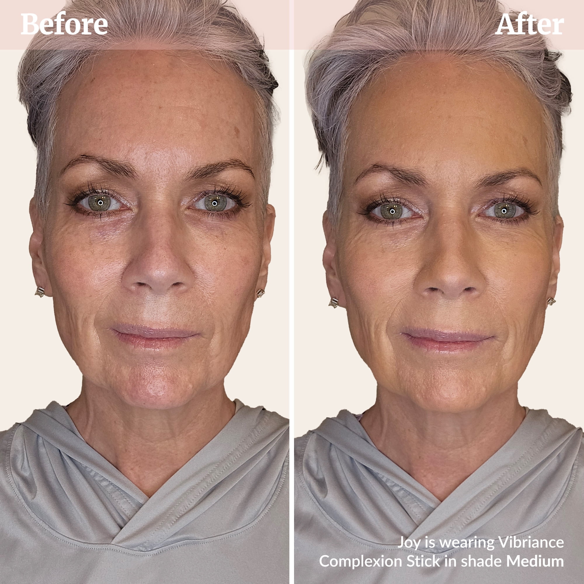Vibriance Complexion Sticks - Foundation for Mature Skin - Sheer, Buildable Coverage Face Makeup Foundation for Older Women - 3-in-1 Base, Contour, Concealer - Warm Medium
