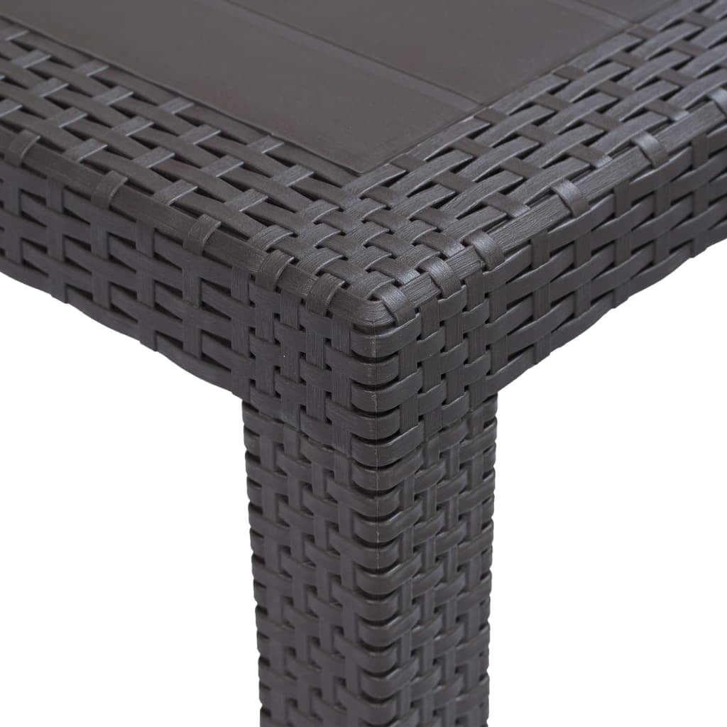 vidaXL Garden Table Plastic Rattan Look Furniture Multi Colours Multi Sizes 