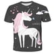 thumbnail image 2 of 2022 Summer New 3D Unicorn Print T Shirts Girls Tops Clothes Kids Cartoon Clothes Casual Comfortable Cute Unicorn Girls T Shirts6T Gong Bohan LED, 2 of 2
