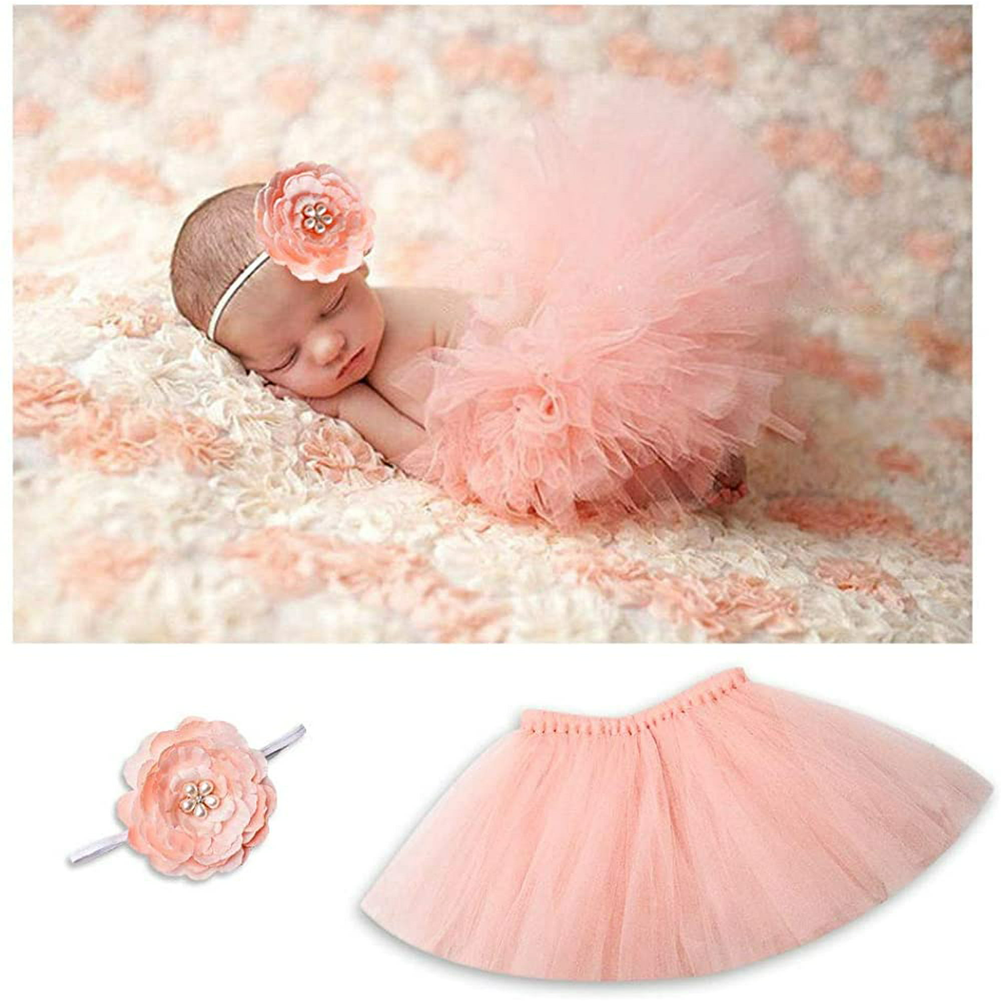 Baby Tutu Headband Set Tutu Skirt Infant Girls Tulle Tutu Photo Prop… |  Walmart Canada