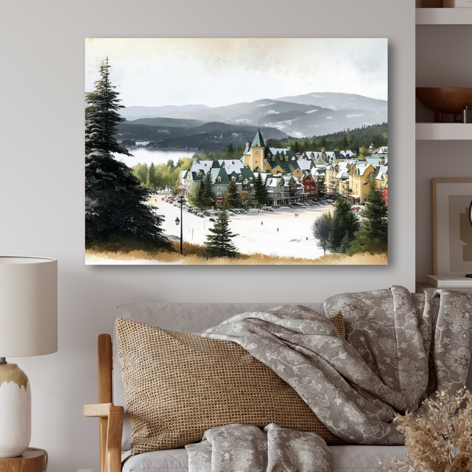 Designart Mont Tremblant Winter Season V Canvas Wall Art