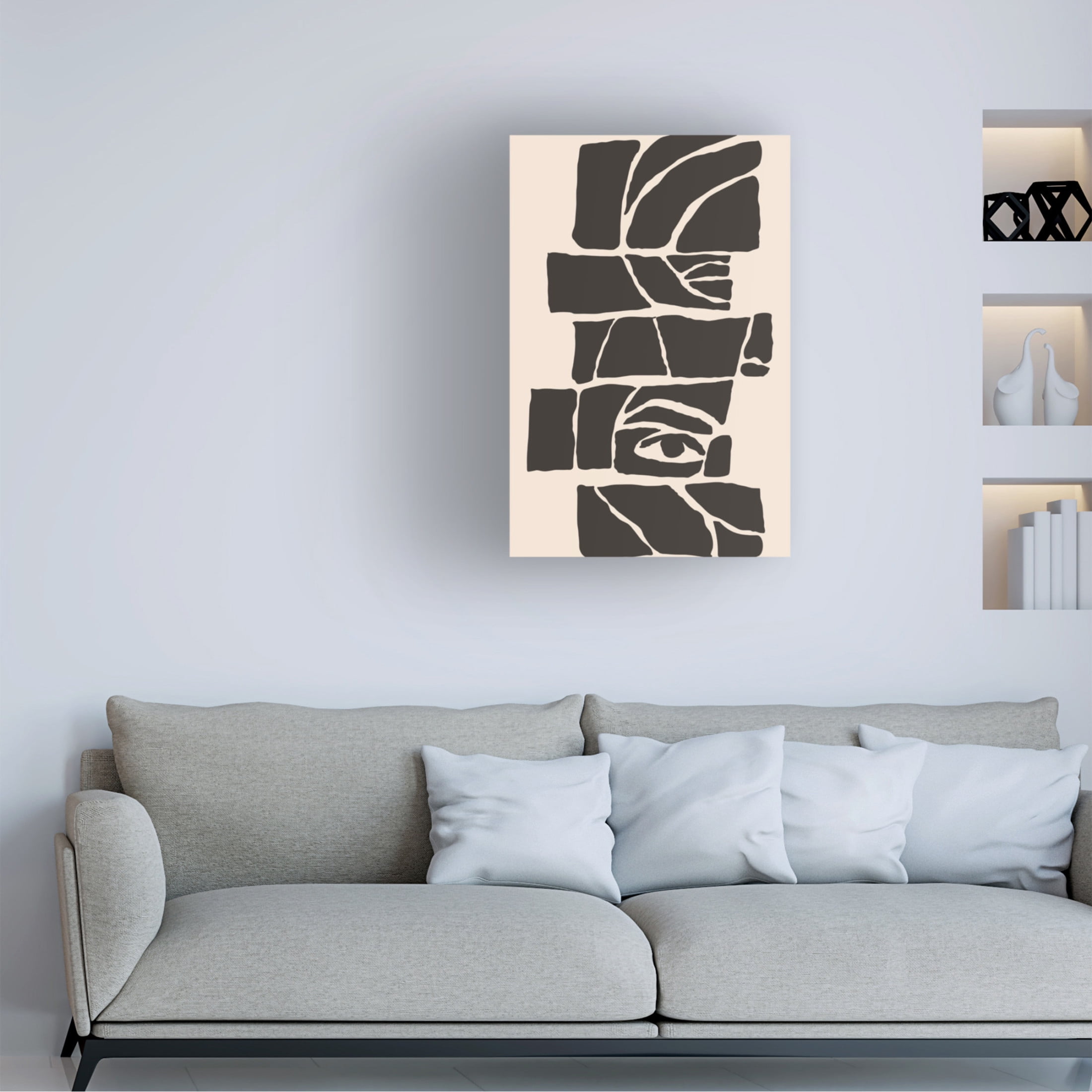 Trademark Fine Art jay stanley  Abstract Face 7 Canvas Wall Art