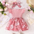 thumbnail image 5 of NOLDARES Baby Girls Short Sleeve Clothing Toddler Fall Floral Dress Vintage Dresses for Birthday(Pink,9-12 Months), 5 of 5