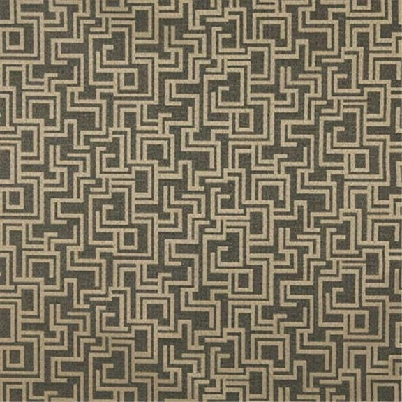Designer Fabrics  54 in. Wide Black- Geometric Outdoor- Indoor- Marine Scotchgarded Fabric