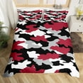 thumbnail image 2 of Erosebridal Army Camouflage Comforter Cover Queen, Dark Red Grey Bedding Queen Size, Military Camo Decor, Reversible 3pcs（No Comforter）, 2 of 7