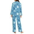 thumbnail image 6 of DISNIMO Sea Turtle Starfish Printed Women's 2 Piece Lounge Sets Long Sleeve Sleepwear with Matching Long Pants Soft V Neck Pajama Set Button Up Nightwear with Pockets, L, 6 of 7