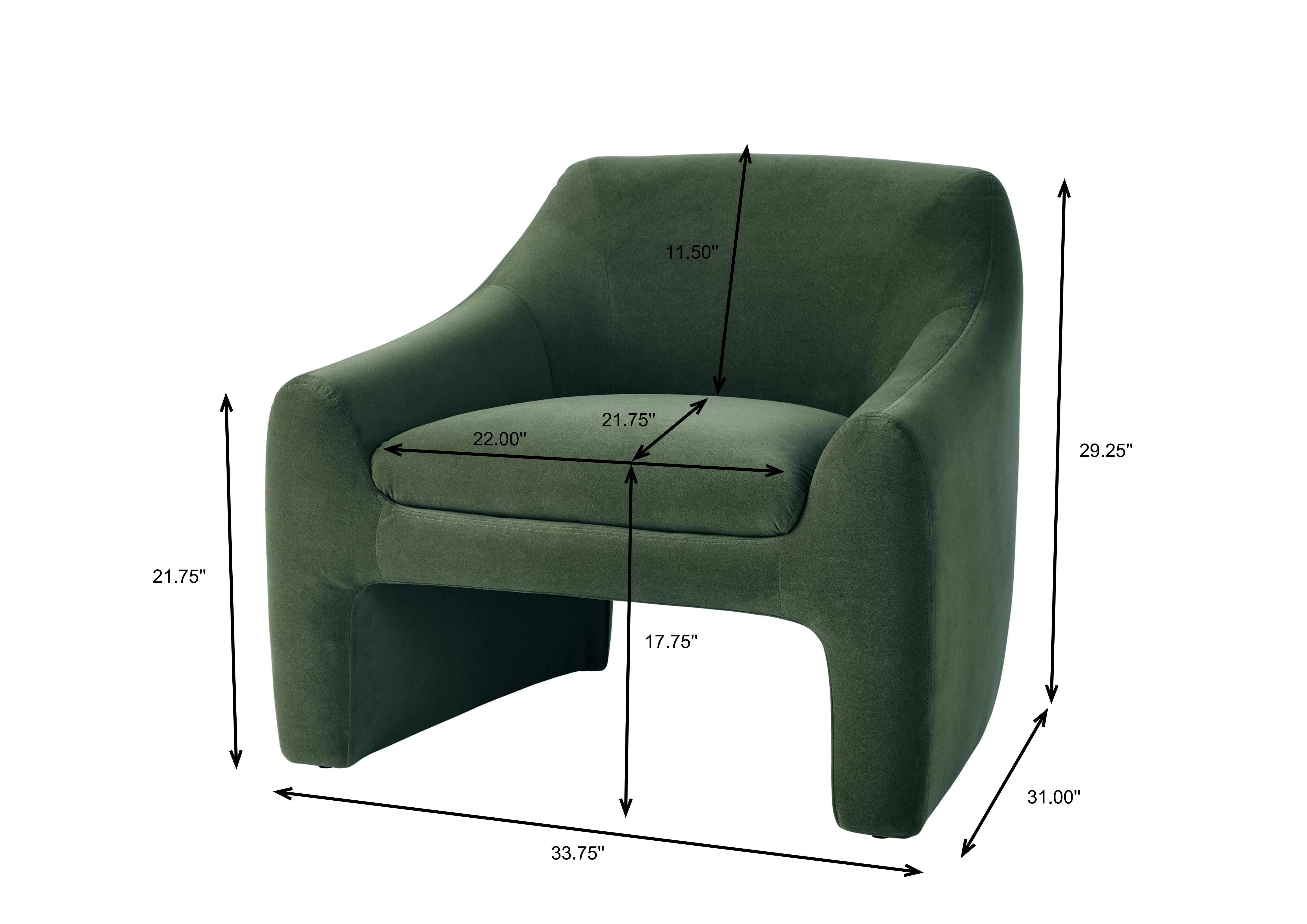 Better Homes & Gardens Emerson Curvy Accent Chair, Olive