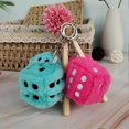thumbnail image 3 of Dice Plush Toy With Key Ring Fluffy Colorful Dot Dice Plushies Ornament Pp Cotton Stuffed Dice Pendant Handbag Decor Creative Gift Kaesi, 3 of 5