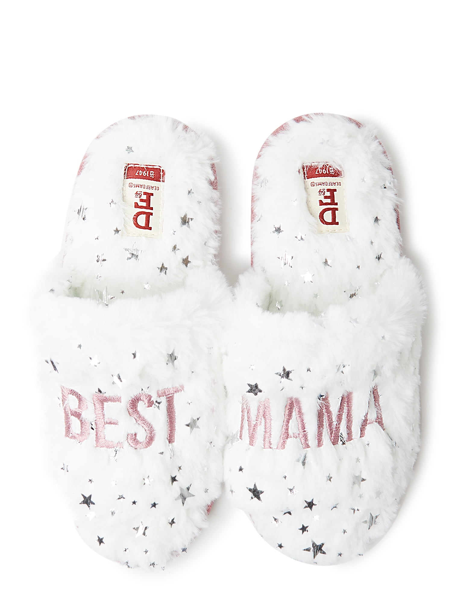 best slippers on Dearfoams Df By Dearfoams Women S Best Mama Slippers Walmart Com Walmart Com