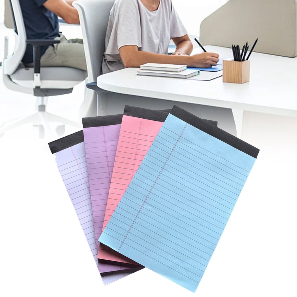 4Pcs Tearable Notepads for Noting, 50 Sheet Double Sided Lined Writing Pad