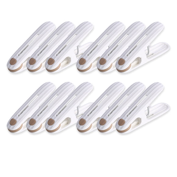 12 Pcs Pince à Vêtements Séchage Sans Couture Cintre Coupe-Vent Pince Fixe pour Vêtements Ménager Pince en Plastique