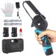 thumbnail image 1 of Chainsaw+ Mini Motosierra Eléctrica Inalámbrica de 4 Pulgadas con Bloqueo de Seguridad, Motosierra Ligera con una Sola Mano para Corte de Madera de Ramas de Árboles ( 2 Baterías de 2.0ah+ 2 Cadenas), 1 of 9