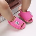 thumbnail image 2 of Quealent Baby Boys Girls Summer Sandals Closed-Toe Soft Rubber Sole Outdoor Shoes for Toddler First Walkers Hot Pink for Size 5, 2 of 4