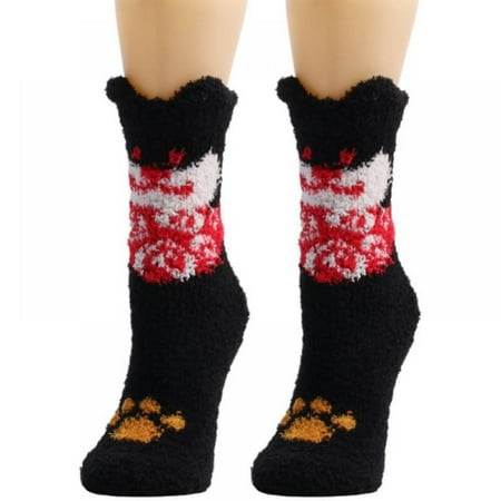 

Women Fuzzy Socks Warm Slipper Socks for Winter Cute Fluffy Socks Thick Non-Slip Home Floor Socks for Girls/Womens
