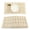 Beige, variant on Burlap Square Table Place Mats Beige Set of 6