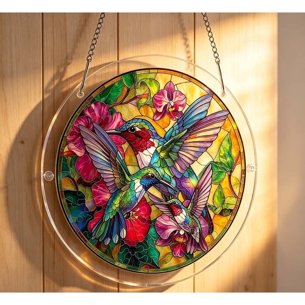Acrylic Jigsaw Puzzle Suncatcher, Acrylic Suncatcher Puzzle, for Doors Garden and Window Hanging&Birthday Gift