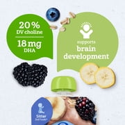 Gerber Stage 2 Baby Food, Organic Banana Blueberry Blackberry Oatmeal, Puree Baby Pouches