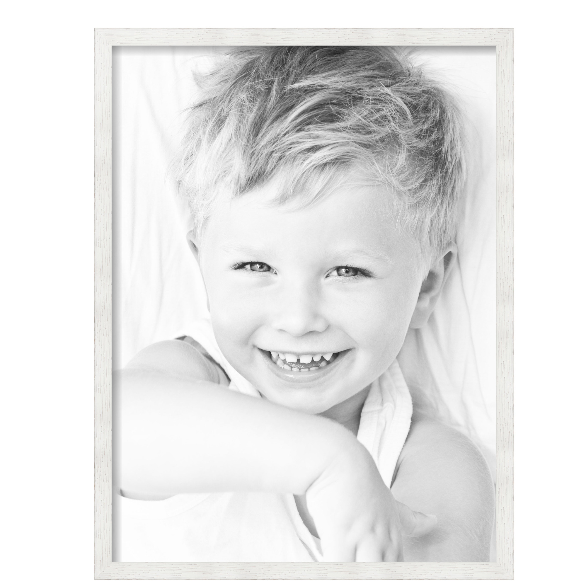 ArtToFrames 18" x 24" White Stain Picture Frame, 18x24 inch White Wood Poster Frame (WOM-4110),  Pack