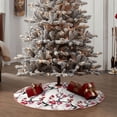 thumbnail image 5 of Daiia Cherry Blossoms Drawing Merry Christmas Tree Skirt , Xmas Large Lace-up Tree Skirt, Santa Snowflakes Rustic Home Decorations New Year Party Farmhouse Decor-48", 5 of 7