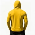 thumbnail image 5 of OIOLOYJM Sun Shirts for Men Uv Fishing Hoodie with Mask Long Sleeve Rash Guard Pocket T Shirts Lightweight Fashion Outfits Yellow XL, 5 of 7