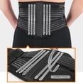 thumbnail image 2 of Adjustable Compression Back Brace Lumbar Support Belt, Black, 2 of 10