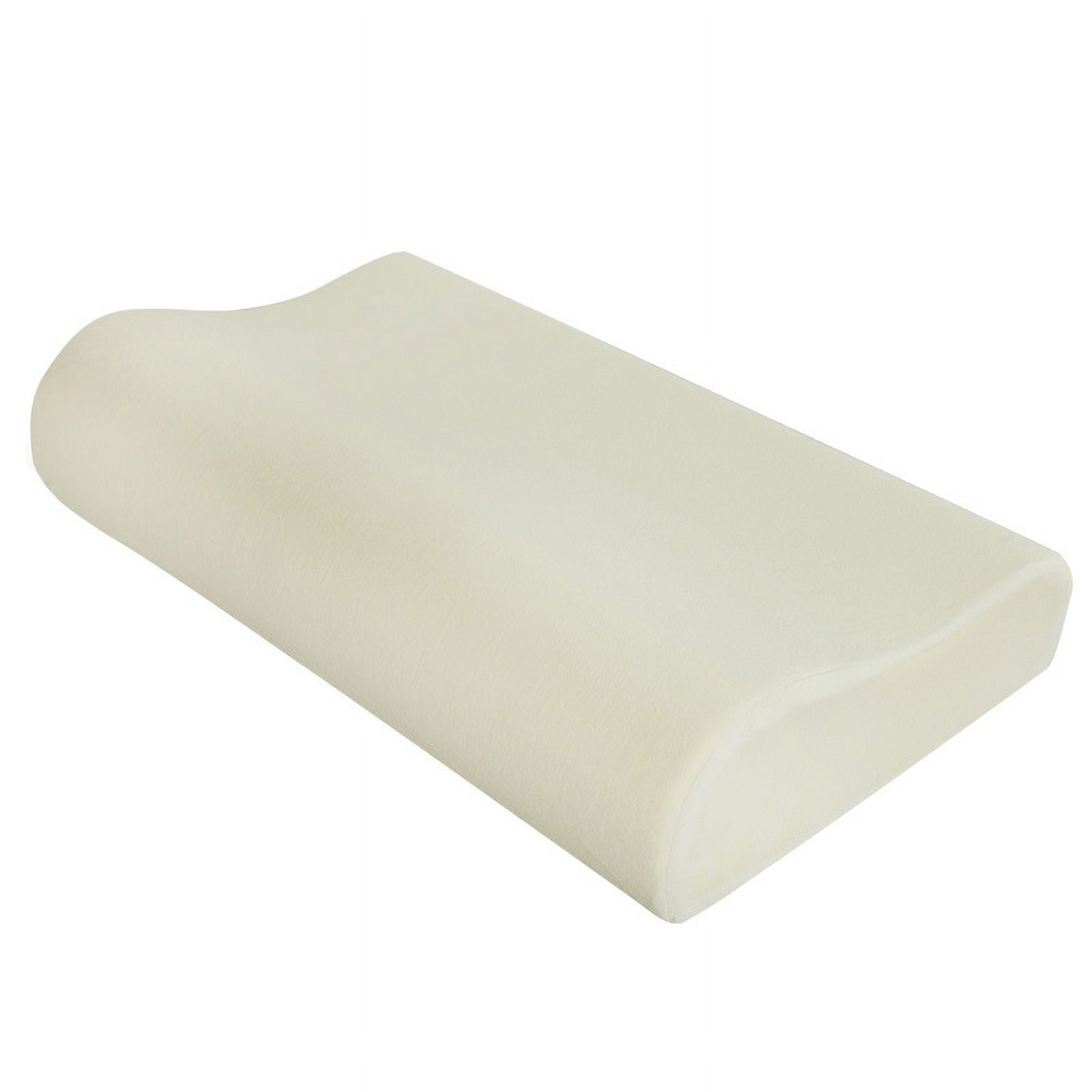 Memory Foam Bed Pillow, Ergonomic Cervical Contour Neck Support Orthopedic Standard Pillow