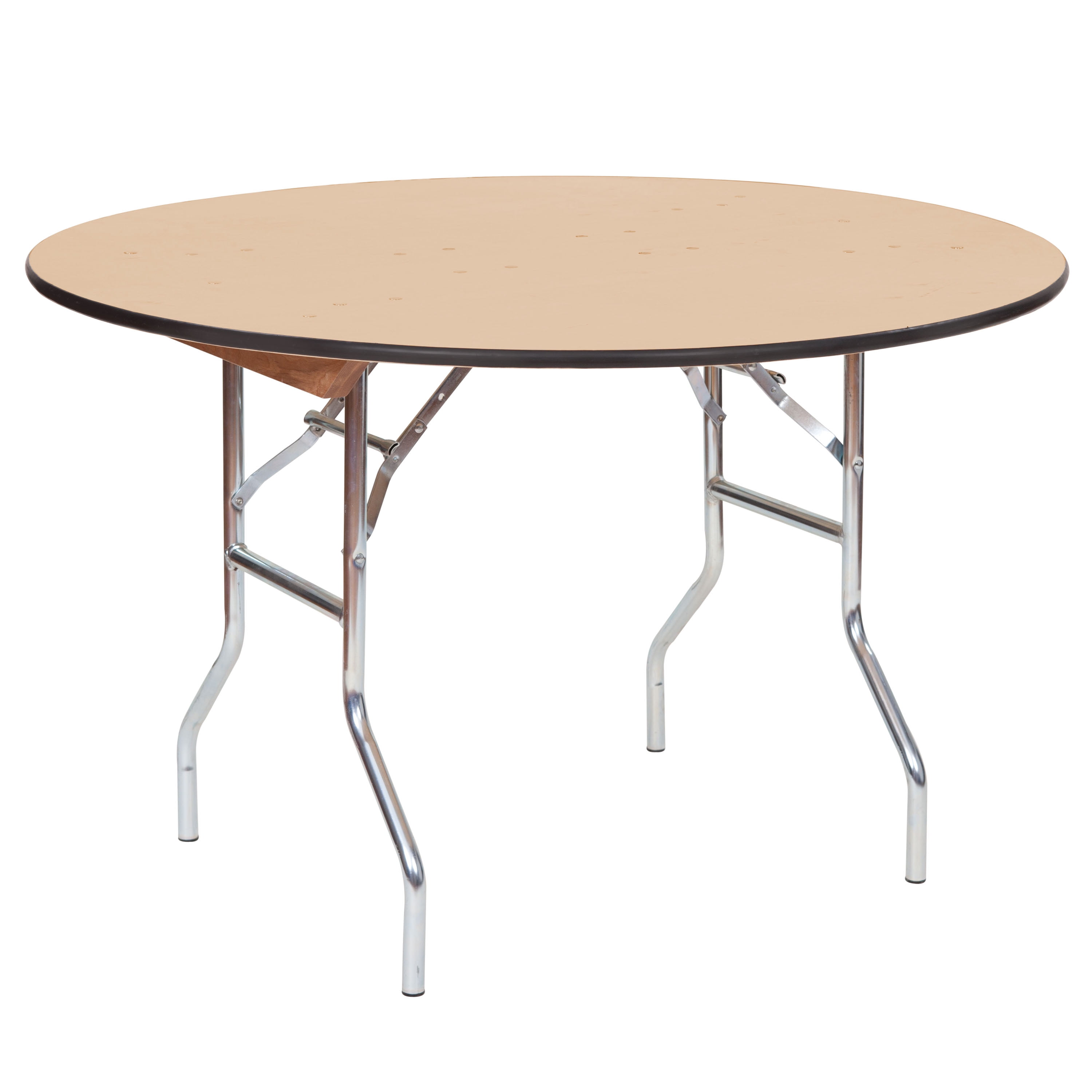 Table - 48" WFT Series Russian Birch Wood Round - Rubber Edge