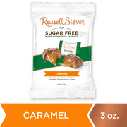Russell Stover Sugar Free Caramel Chocolates with Stevia, 3 oz