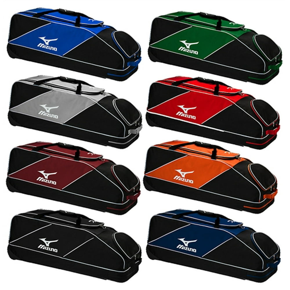 New Mizuno Samurai Catchers Wheeled Bag Baseball One Size Gray/Black