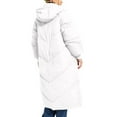 thumbnail image 6 of UYISJ Women's Long Down Winter Coat Long Sleeve Puffer Hooded Over Knee Outwear Loose Solid Color Tops with Pocket S, 6 of 6